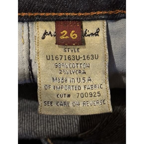 7 FOR ALL MANKIND Women's Dark Wash Blue Skinny 8" Rise Jeans Size 26 Pockets - Picture 9 of 14